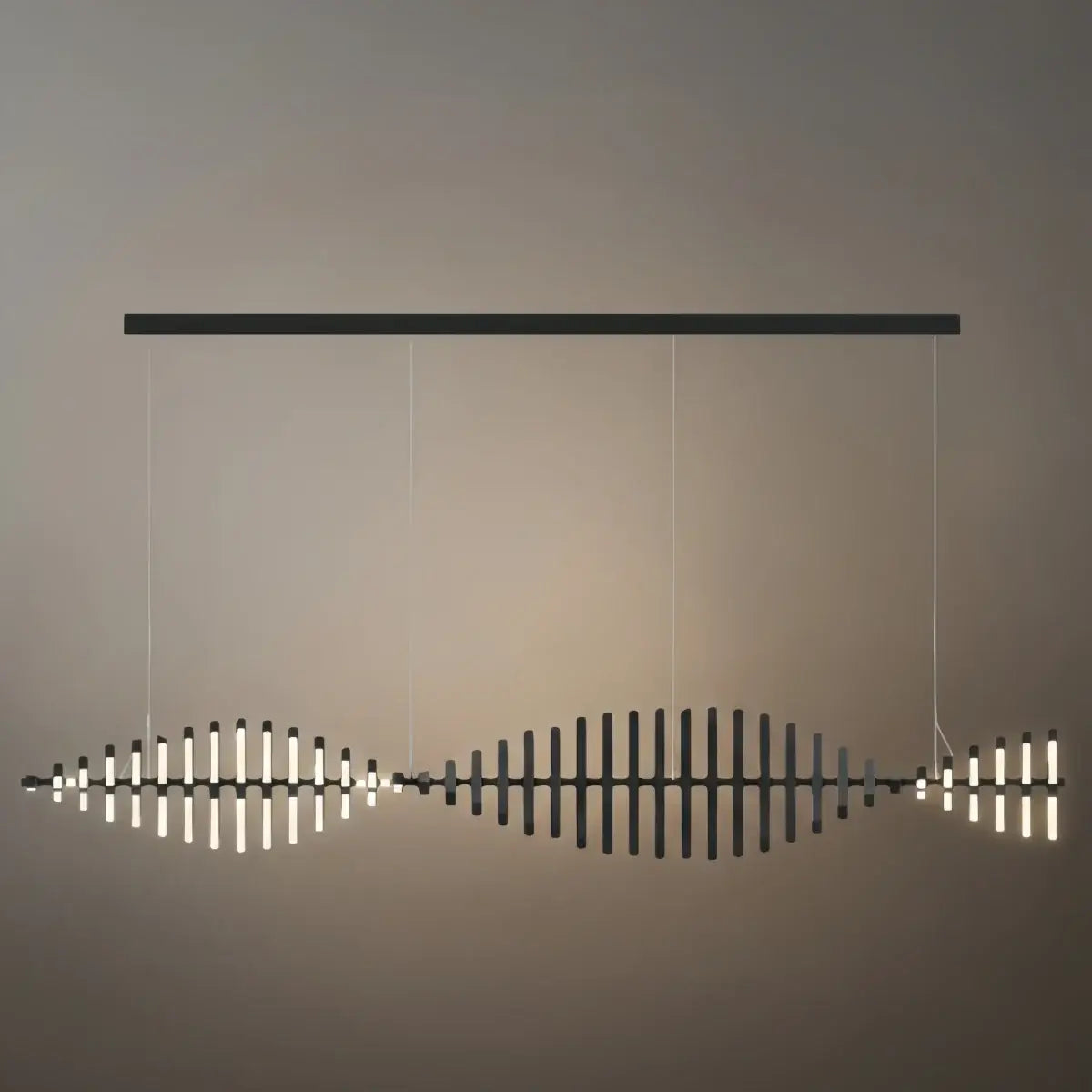 Modern Adjustable Stacked Pendant Light – Black Ash Iron Acrylic Aluminum for Kitchen Island - Flindria