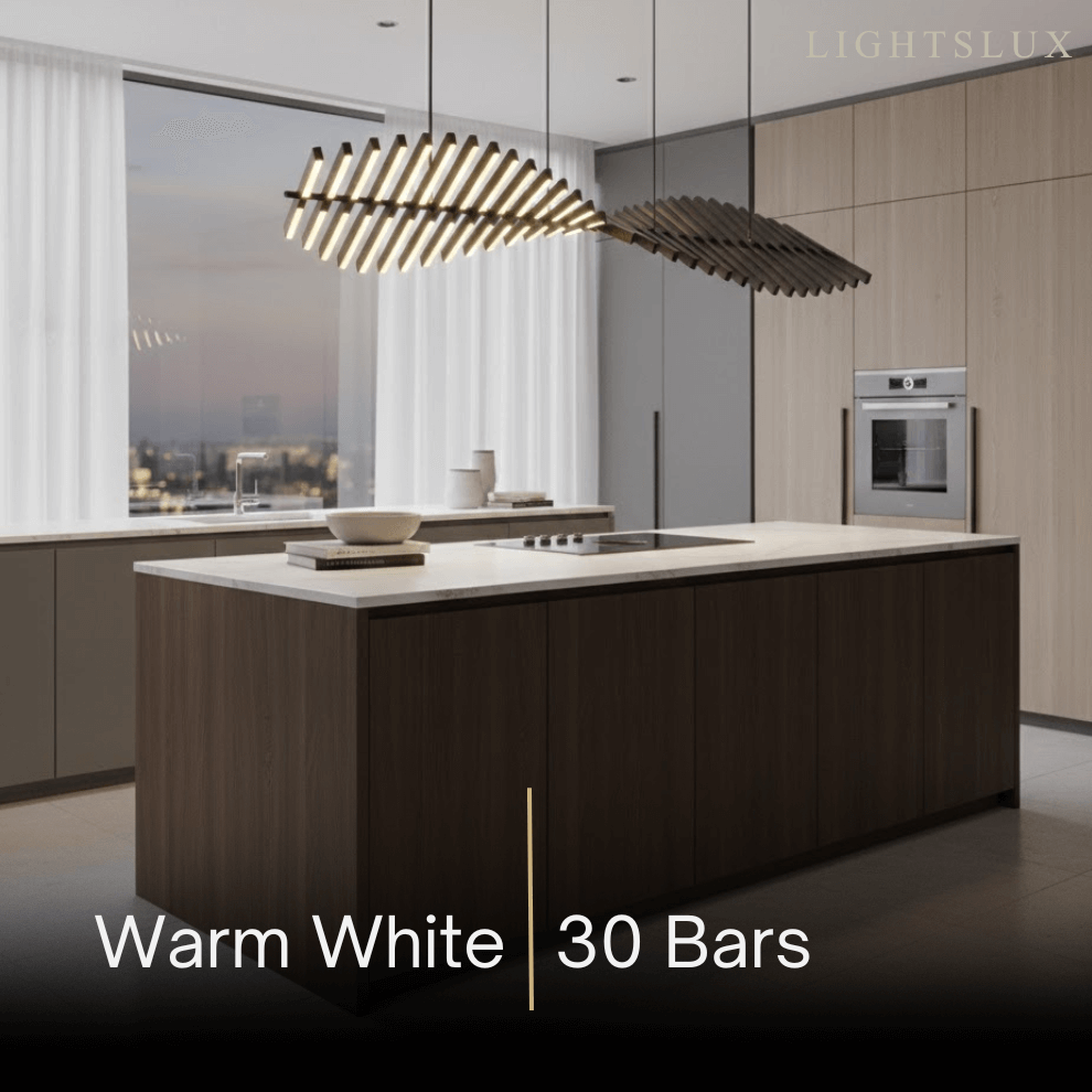 Modern Adjustable Stacked Pendant Light – Black Ash Iron Acrylic Aluminum for Kitchen Island - Flindria