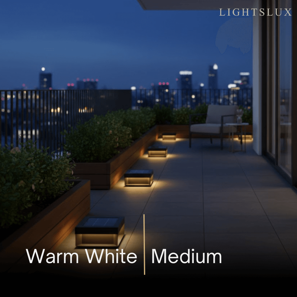 Luz solar rectangular moderna para suelo – acero inoxidable para camino y jardín - Flindria