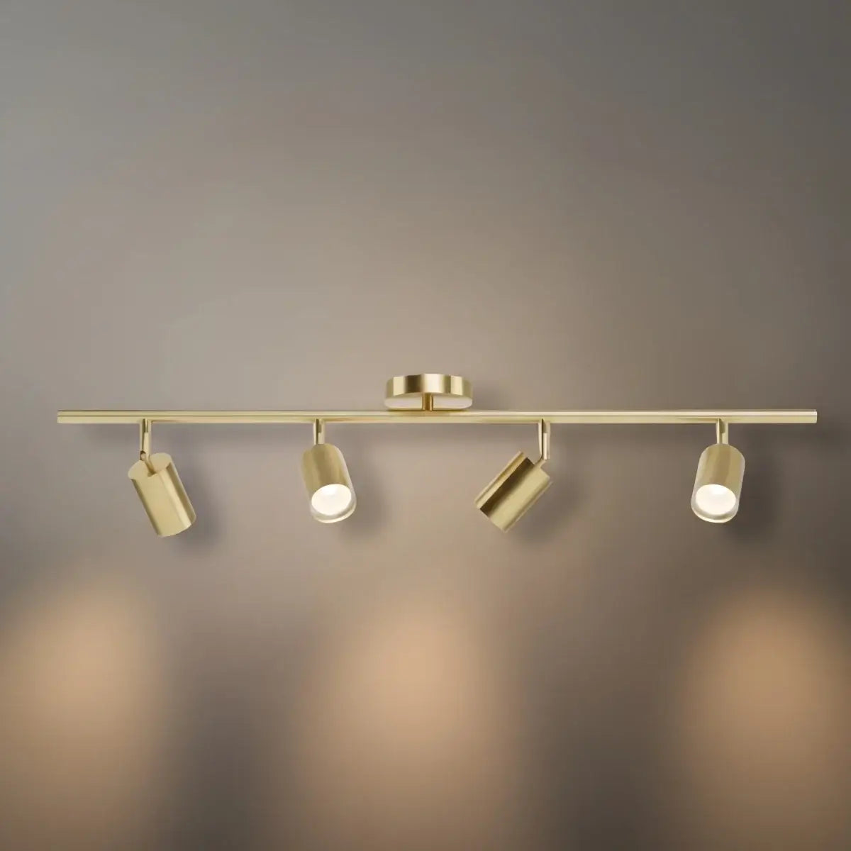 Minimalistische lineaire spotschijnwerper – Geborsteld goud/mat zwart voor woonkamer/studeerkamer - Flindria