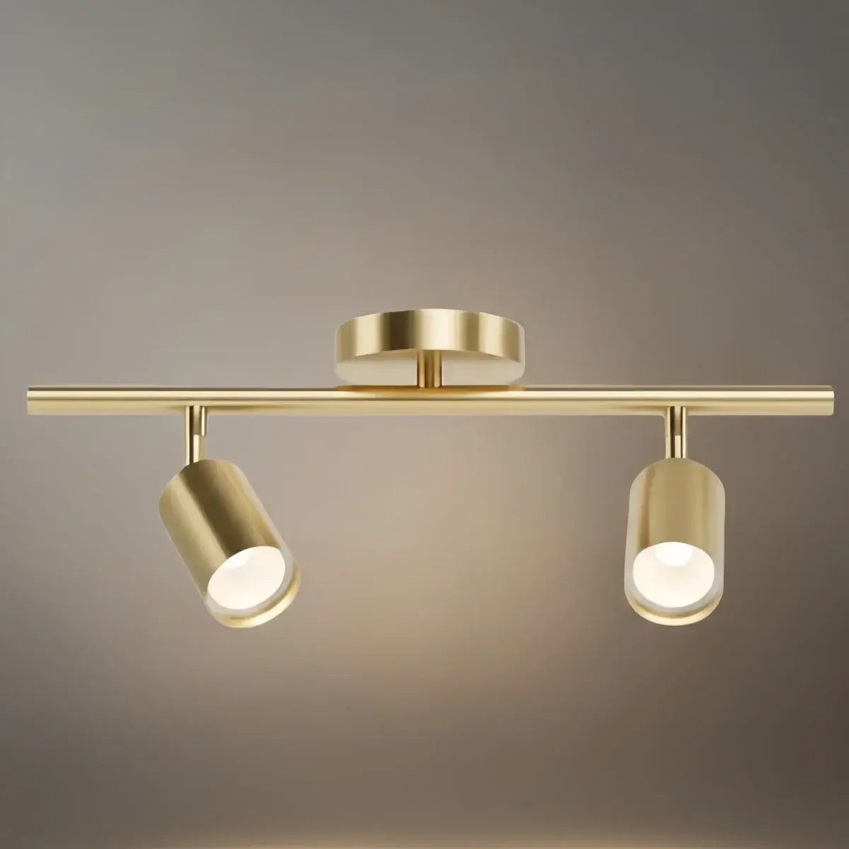 Minimalistische lineaire spotschijnwerper – Geborsteld goud/mat zwart voor woonkamer/studeerkamer - Flindria