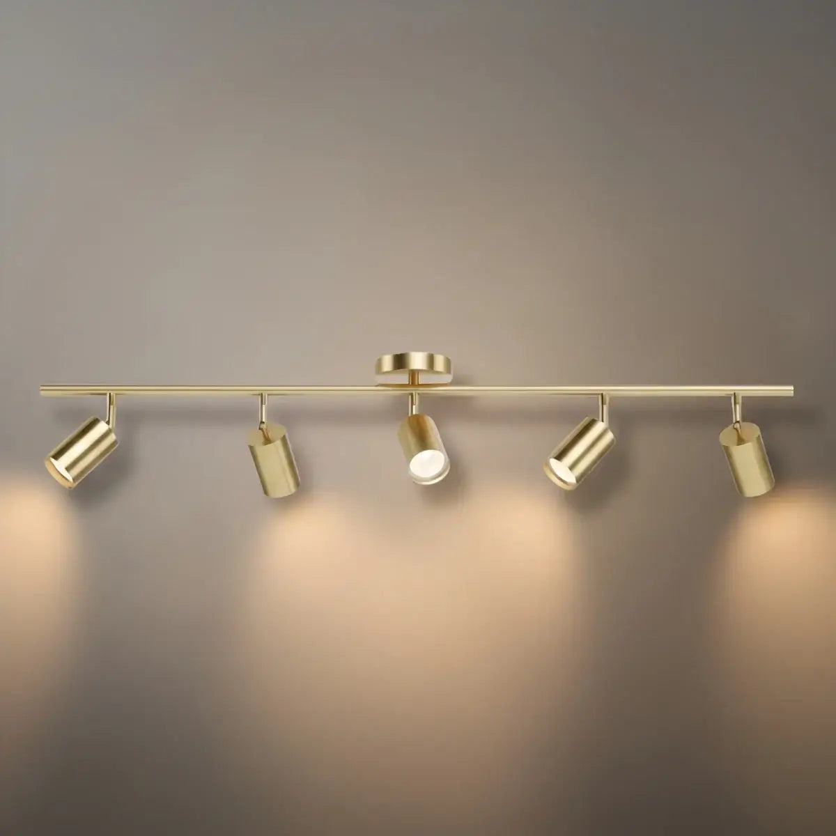 Minimalistische lineaire spotschijnwerper – Geborsteld goud/mat zwart voor woonkamer/studeerkamer - Flindria