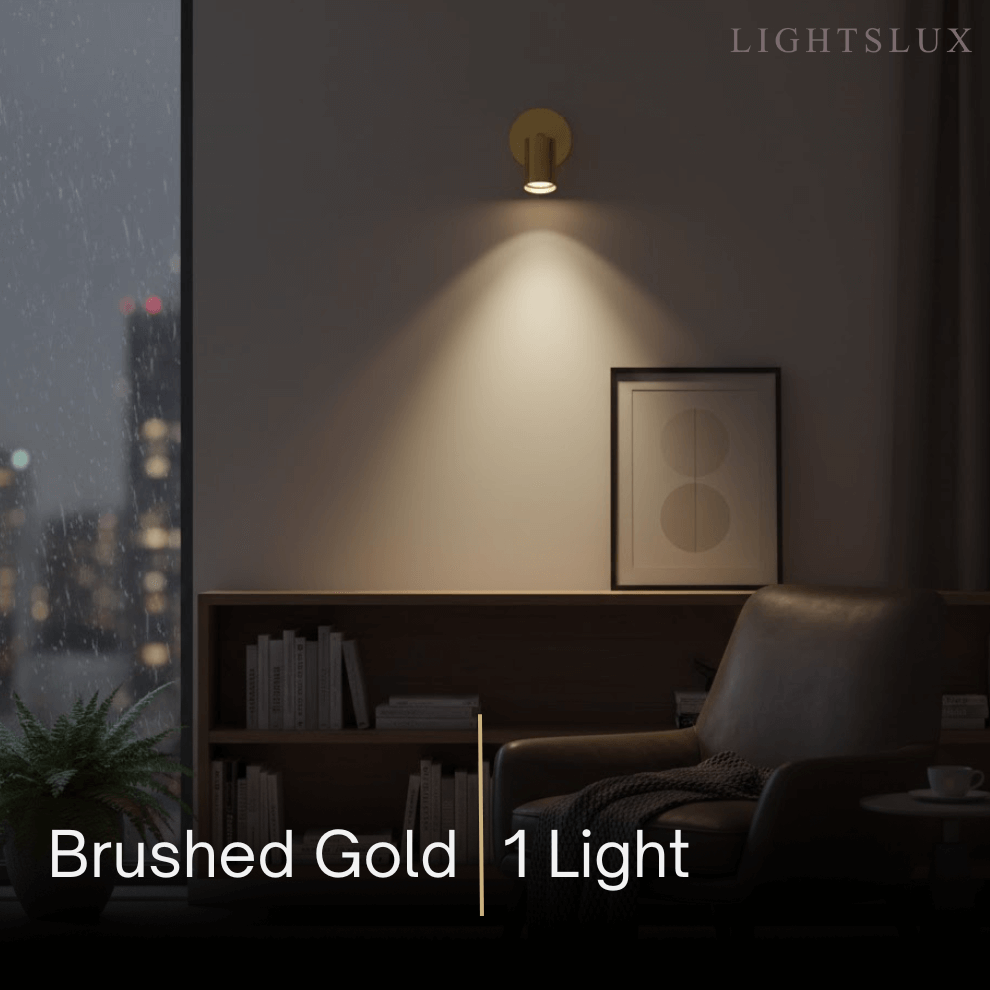 Minimalistische lineaire spotschijnwerper – Geborsteld goud/mat zwart voor woonkamer/studeerkamer - Flindria