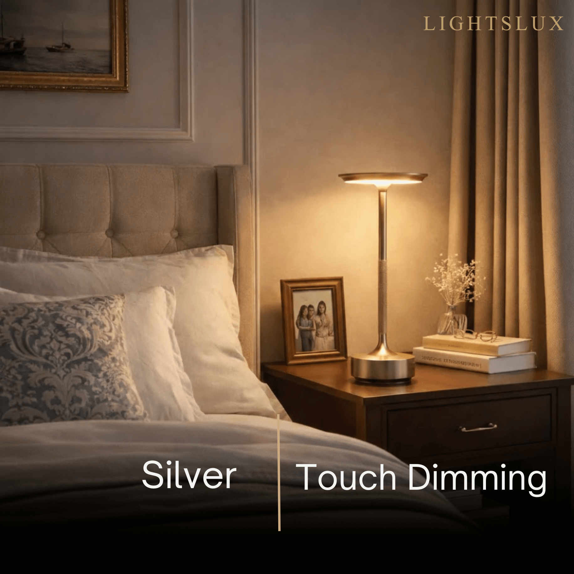 Modern Rechargeable Table Lamp – Touch Dimming & 3 Color Temperatures - Flindria