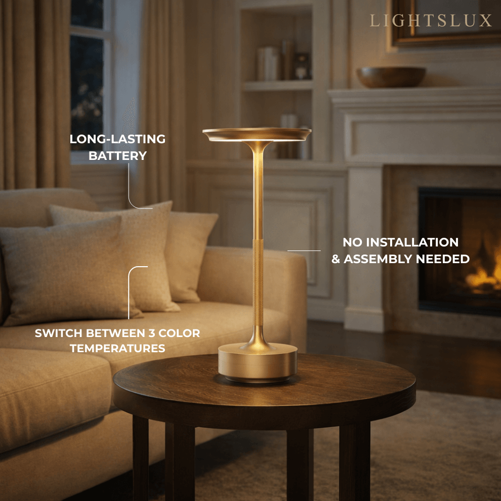 Modern Rechargeable Table Lamp – Touch Dimming & 3 Color Temperatures - Flindria