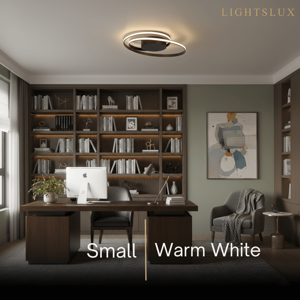 Spiral Ceiling Light – Black Ash Iron & Silica Gel for Bedroom/Living Room - Flindria