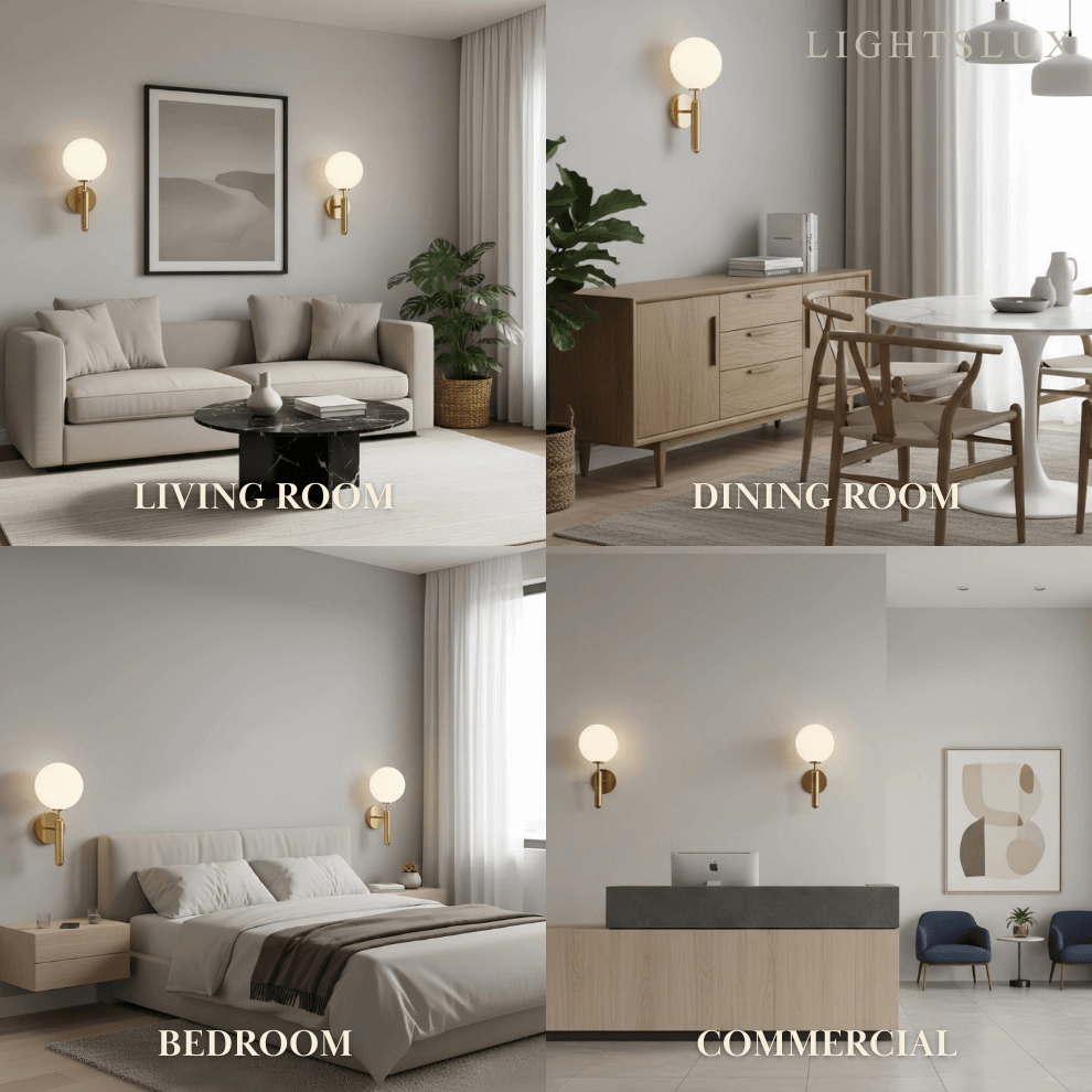Aplique de pared moderno de latón macizo – Oro cepillado con acentos de vidrio liso para sala de estar - Flindria