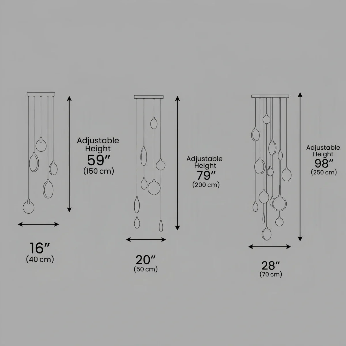 Lustre moderne en orbe de marbre pour escalier – Sphères suspendues sur escalier en acier inoxydable - Flindria