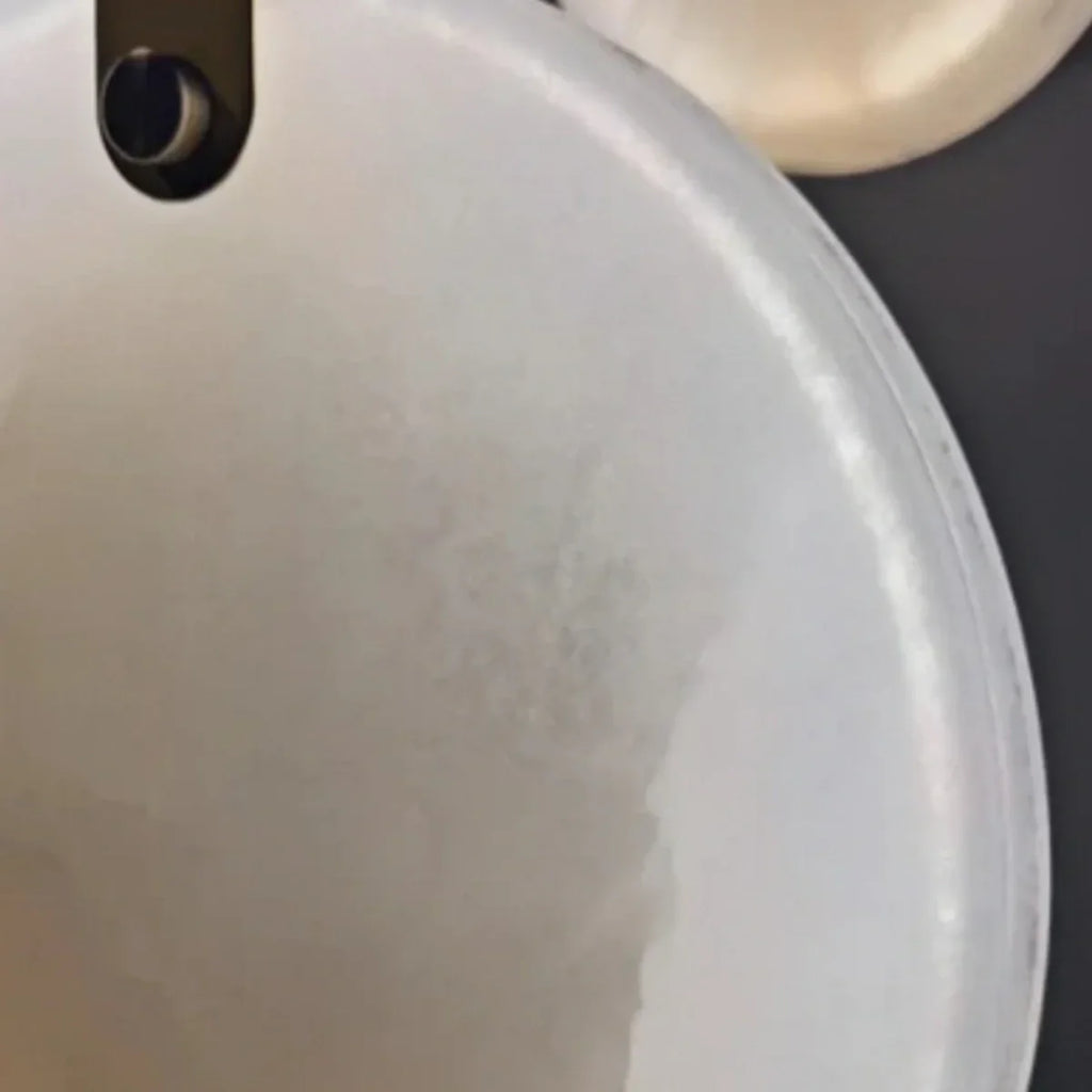 Lustre moderne en orbe de marbre pour escalier – Sphères suspendues sur escalier en acier inoxydable - Flindria