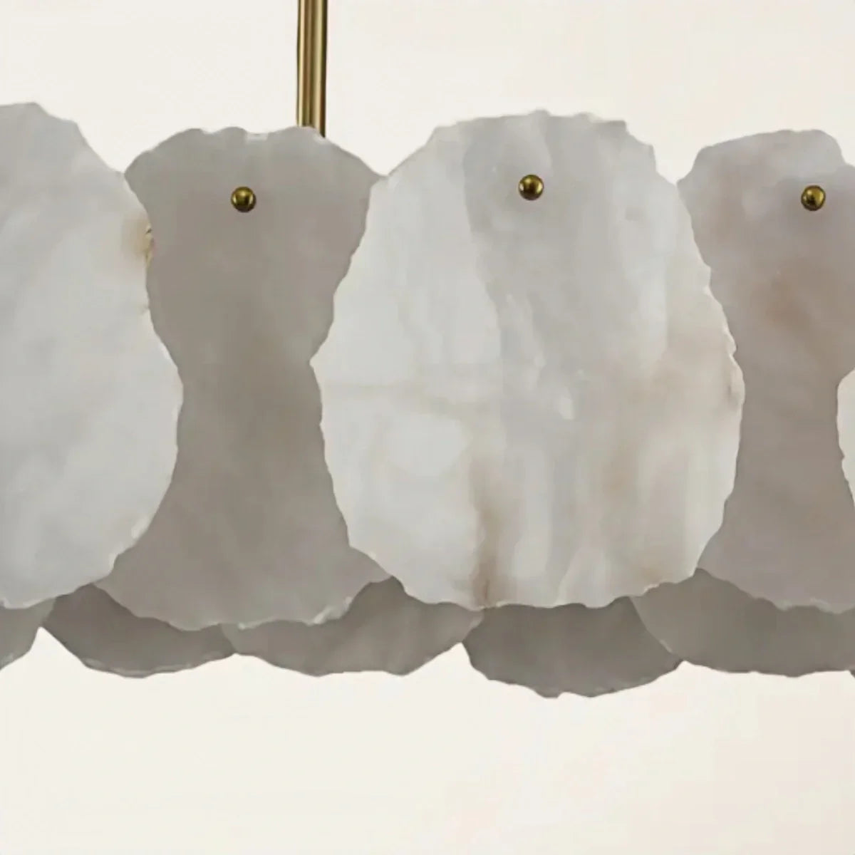 Alabaster Petal Pendant Light – Solid Brass Frame Brushed Gold Finish Kitchen island - Flindria