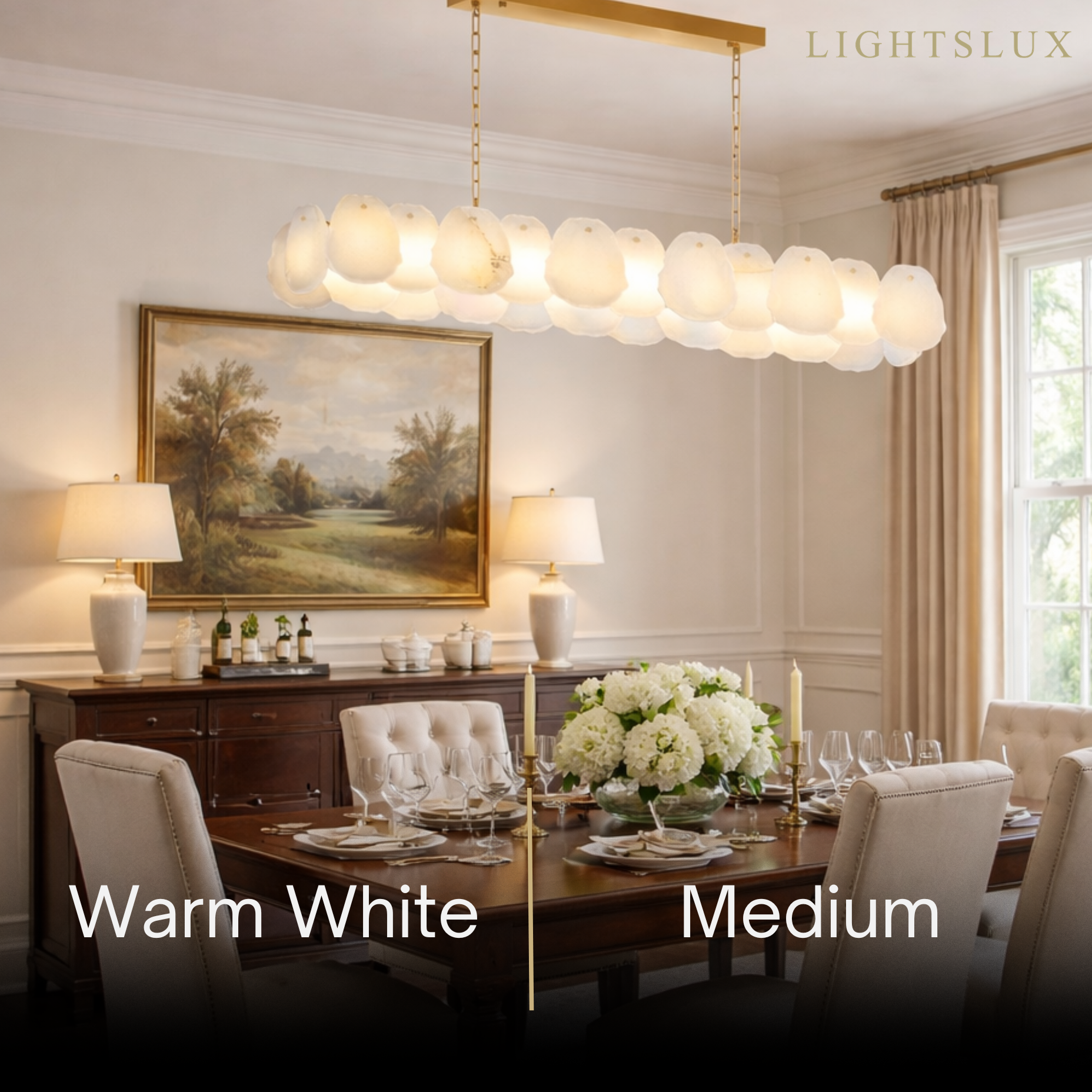 Alabaster Petal Pendant Light – Solid Brass Frame Brushed Gold Finish Kitchen island - Flindria