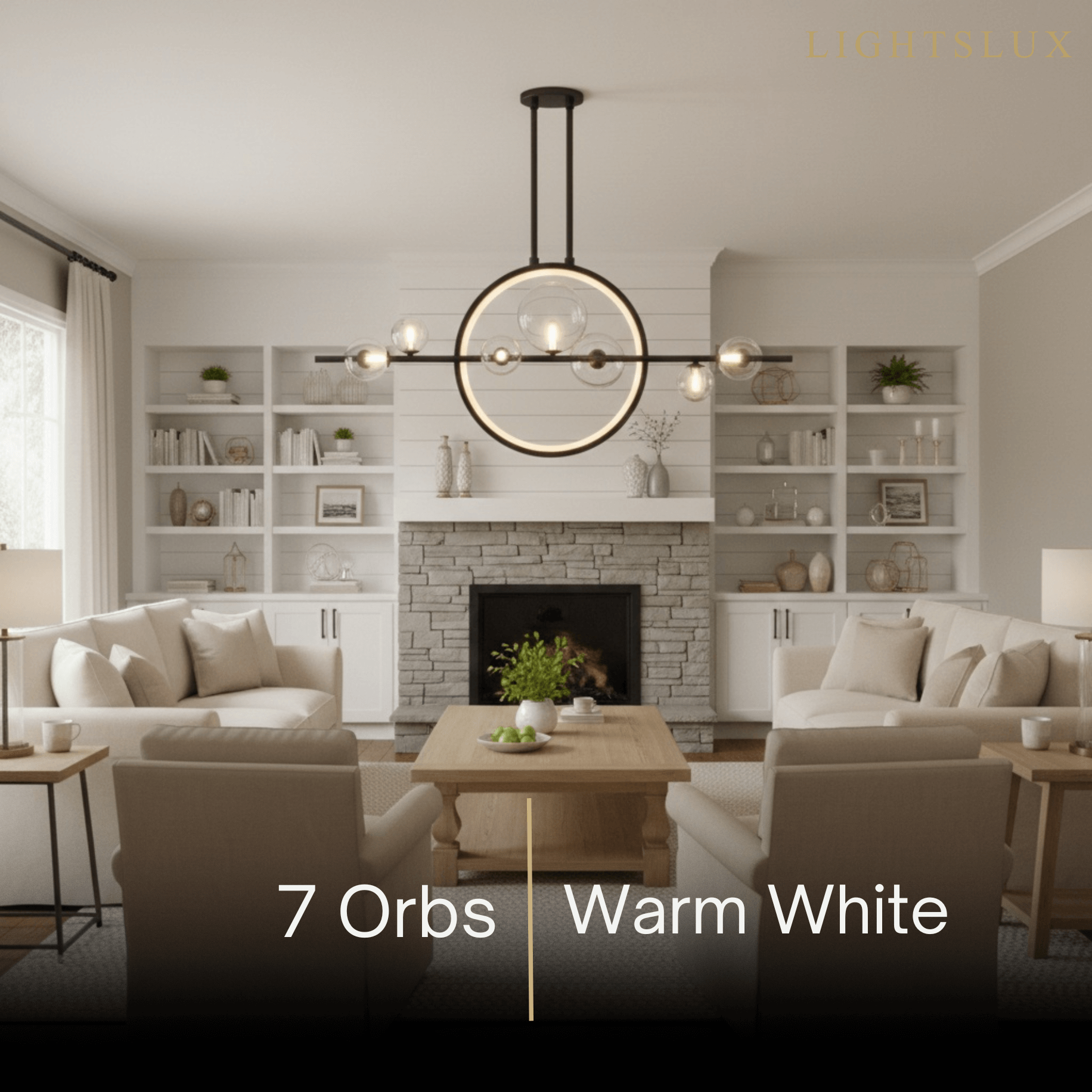 Nordic Glass Globe Chandelier – Floating Spheres on Circular Frame Kitchen Island - Flindria