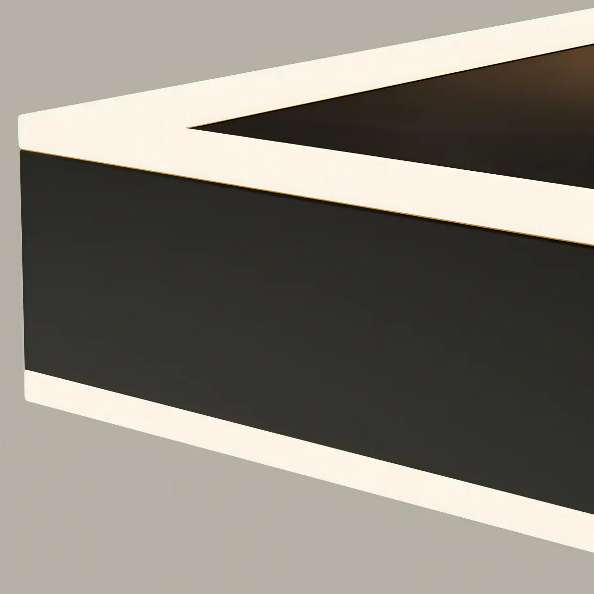Modern Tiered Square Chandelier – Aluminum Acrylic Black Ash for Living Room - Flindria