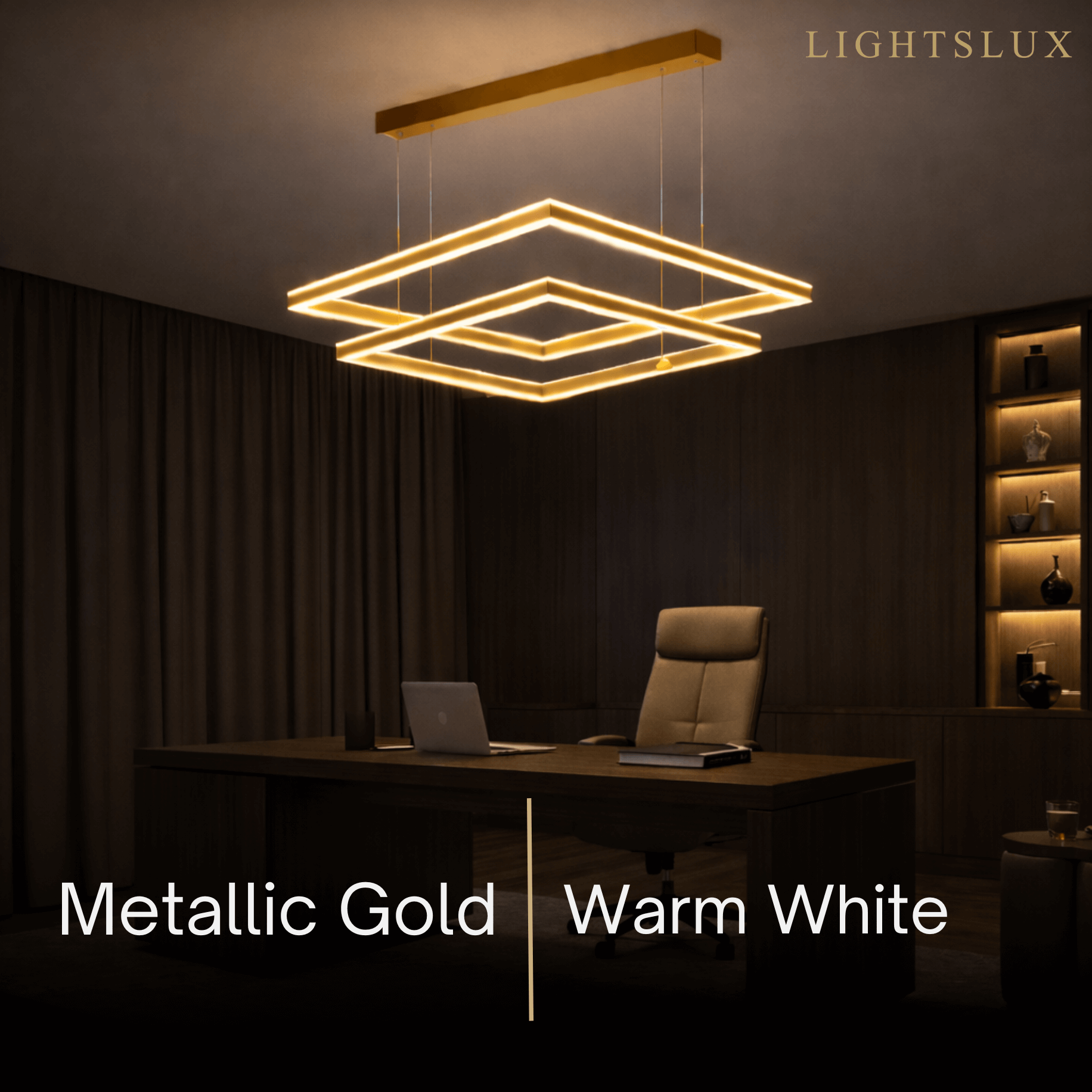 Modern Tiered Square Chandelier – Aluminum Acrylic Black Ash for Living Room - Flindria