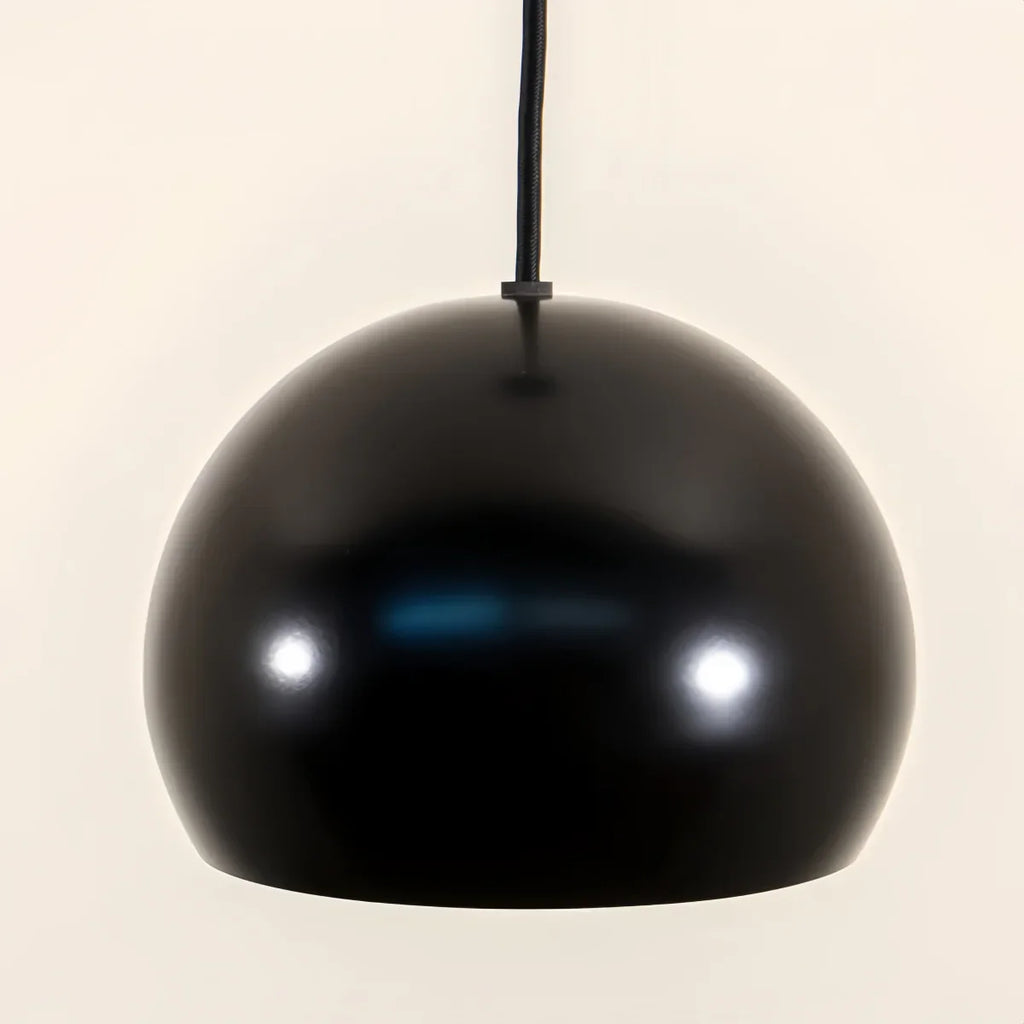 Moderne koepel hanglamp – Geborsteld goud/mat zwart voor keukeneiland - Flindria