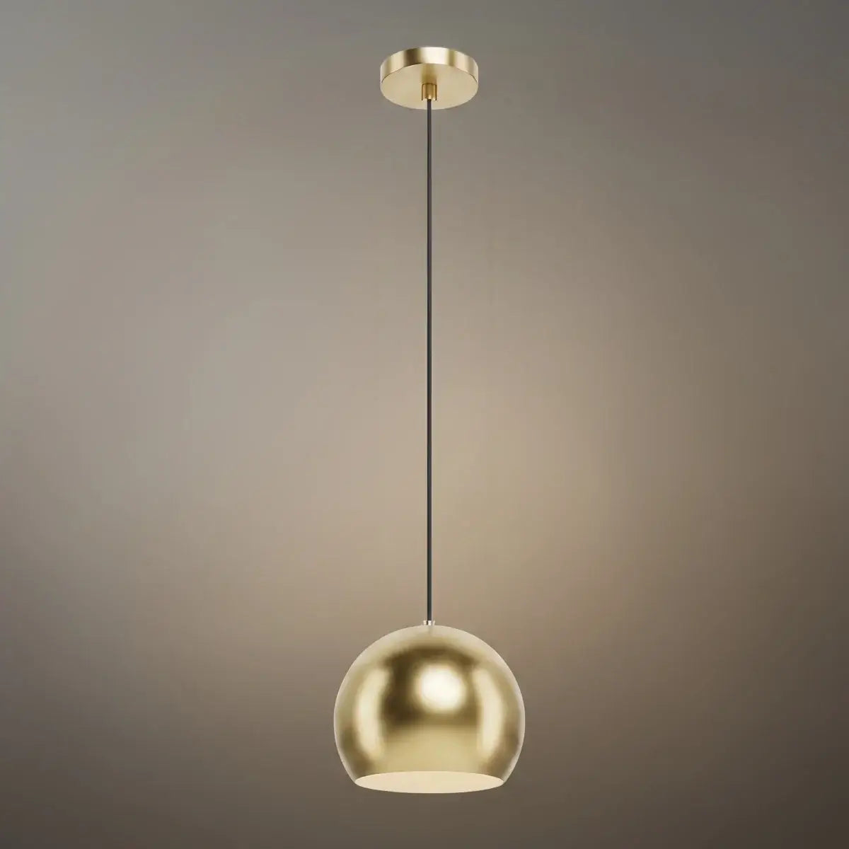 Moderne koepel hanglamp – Geborsteld goud/mat zwart voor keukeneiland - Flindria