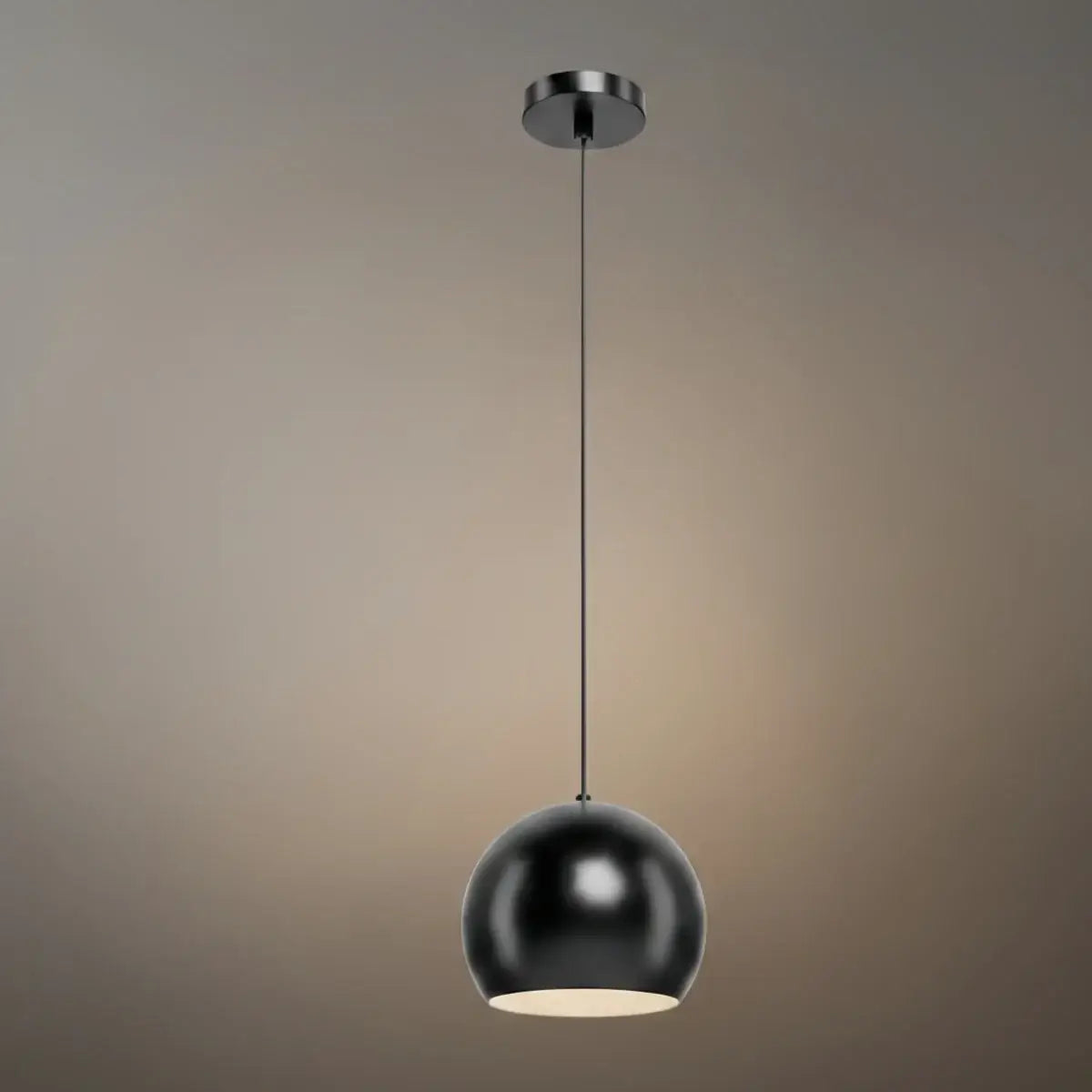 Moderne koepel hanglamp – Geborsteld goud/mat zwart voor keukeneiland - Flindria