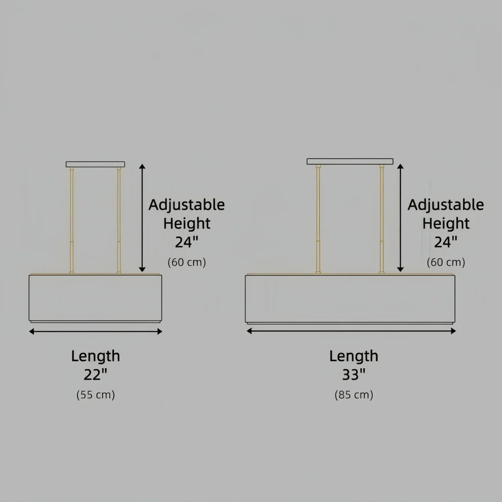 Lámpara de araña lineal moderna – Acentos metálicos para interiores de lujo refinado - Flindria