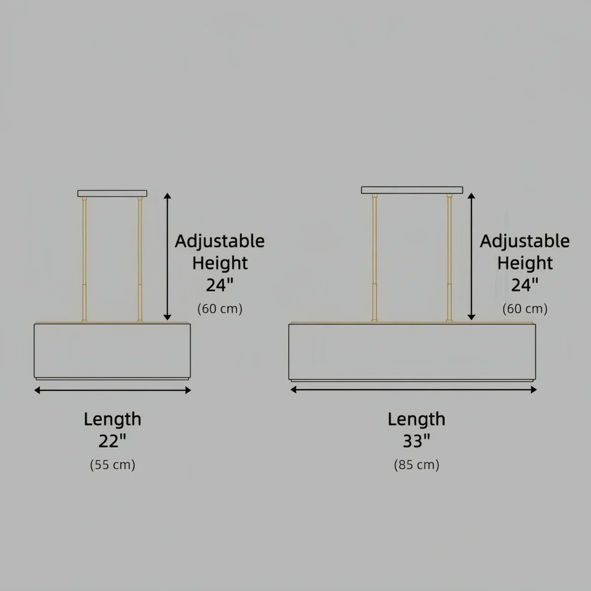 Lámpara de araña lineal moderna – Acentos metálicos para interiores de lujo refinado - Flindria