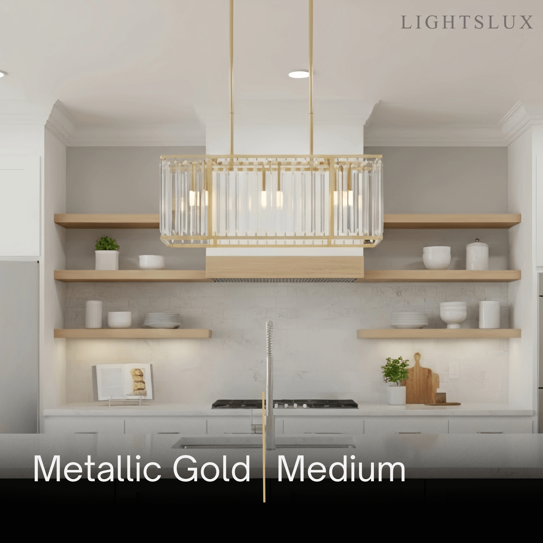 Lámpara de araña lineal moderna – Acentos metálicos para interiores de lujo refinado - Flindria