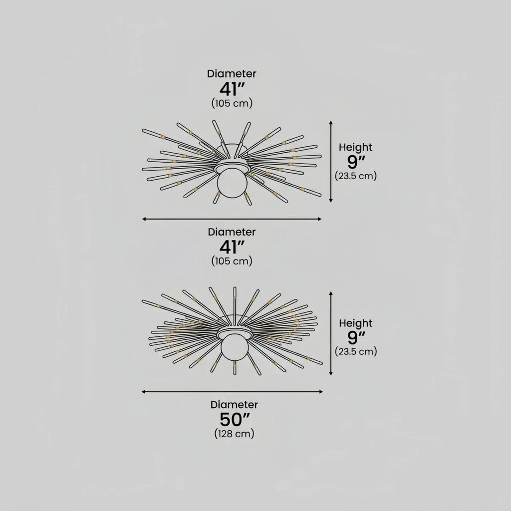 Modern Ceiling Light – Natural Curves Semi-Flush Mount Coastal Ambiance Ceiling Light - Flindria
