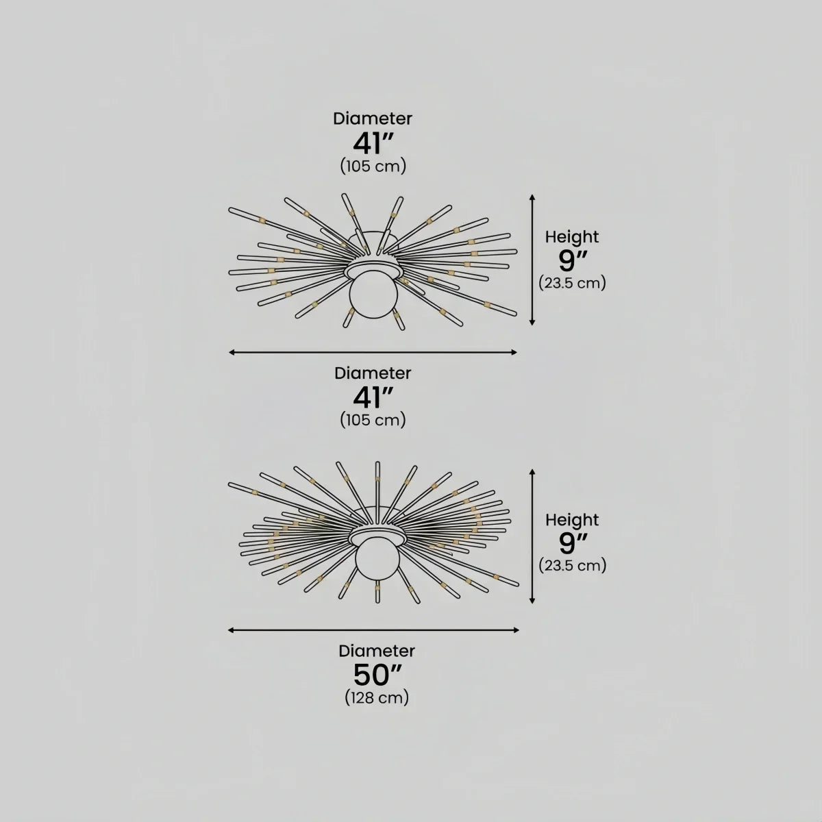 Modern Ceiling Light – Natural Curves Semi-Flush Mount Coastal Ambiance Ceiling Light - Flindria