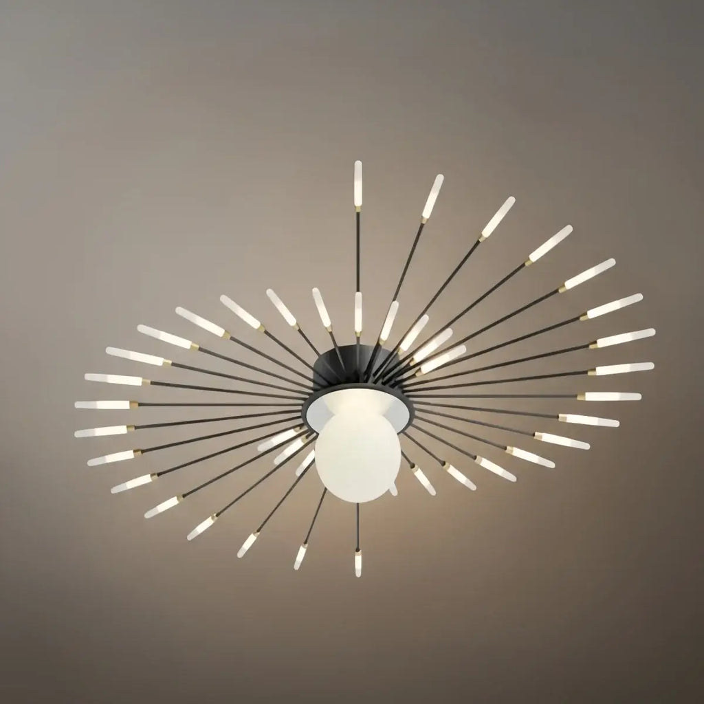 Modern Ceiling Light – Natural Curves Semi-Flush Mount Coastal Ambiance Ceiling Light - Flindria