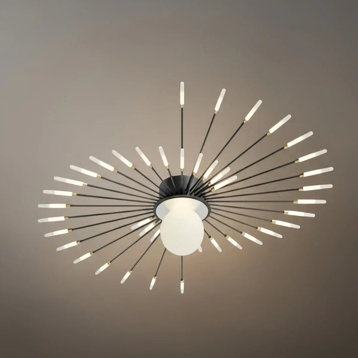 Modern Ceiling Light – Natural Curves Semi-Flush Mount Coastal Ambiance Ceiling Light - Flindria