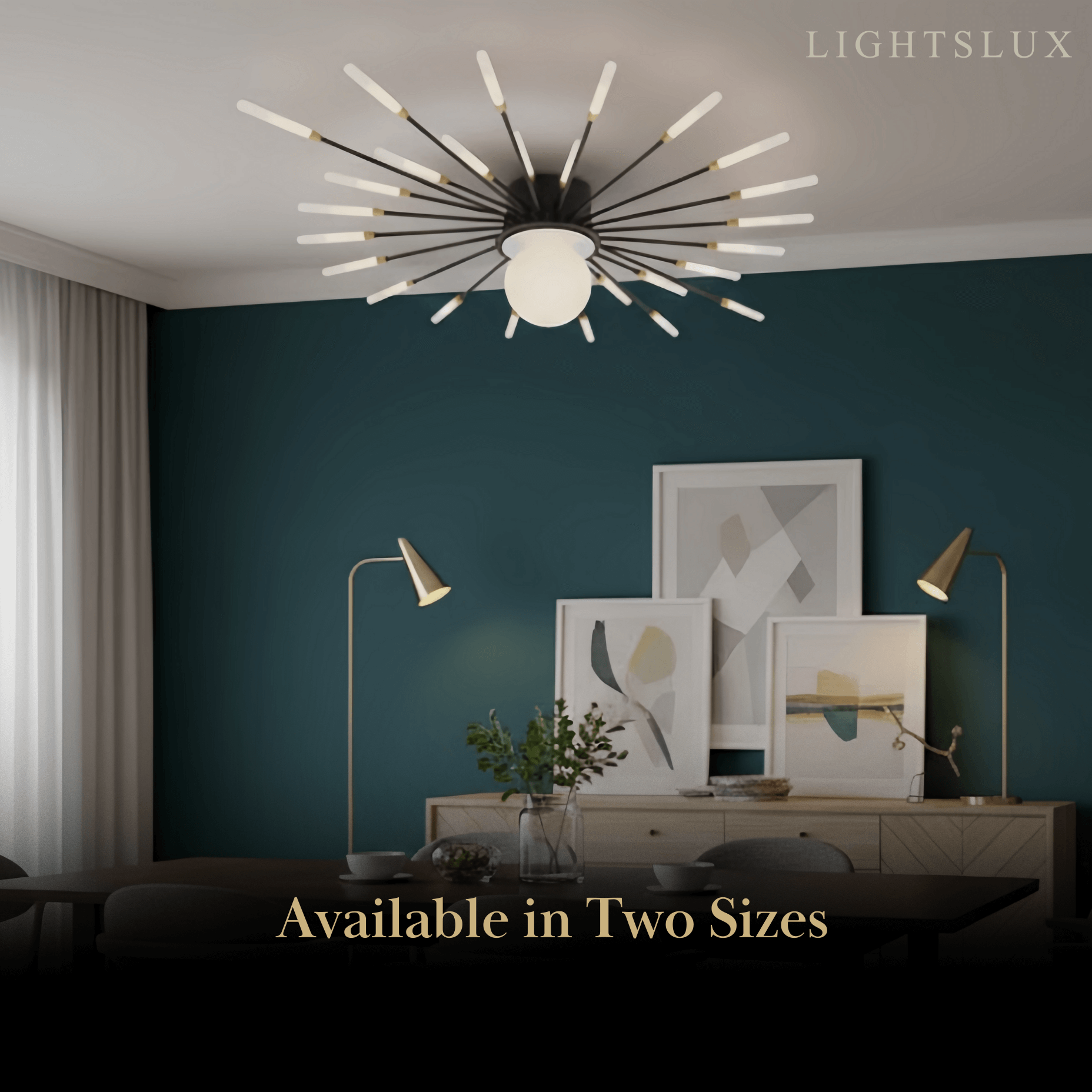 Modern Ceiling Light – Natural Curves Semi-Flush Mount Coastal Ambiance Ceiling Light - Flindria