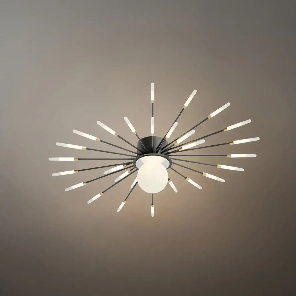 Modern Ceiling Light – Natural Curves Semi-Flush Mount Coastal Ambiance Ceiling Light - Flindria