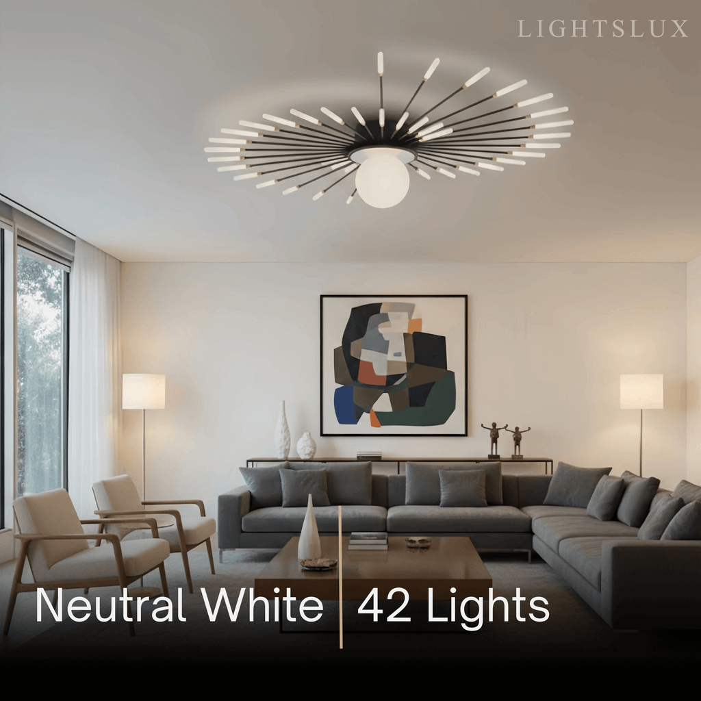 Modern Ceiling Light – Natural Curves Semi-Flush Mount Coastal Ambiance Ceiling Light - Flindria