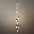 Lámpara de Araña de Cristal en Cascada de Lujo – Luz que Refleja y Refracta para Escalera Brillante - Flindria
