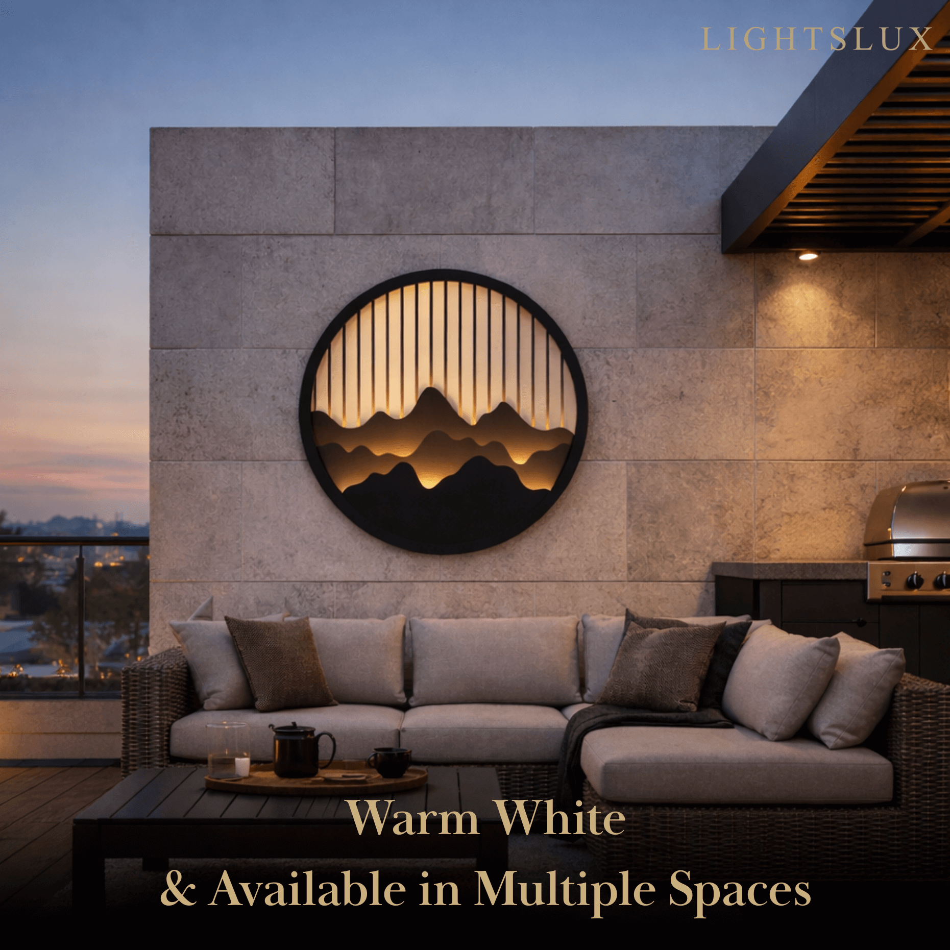 Modern Waterproof Wall Light – Circular Stainless Steel LED for Indoor/Outdoor - Flindria
