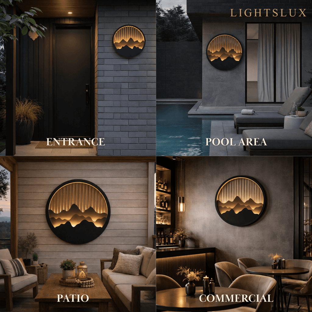 Modern Waterproof Wall Light – Circular Stainless Steel LED for Indoor/Outdoor - Flindria