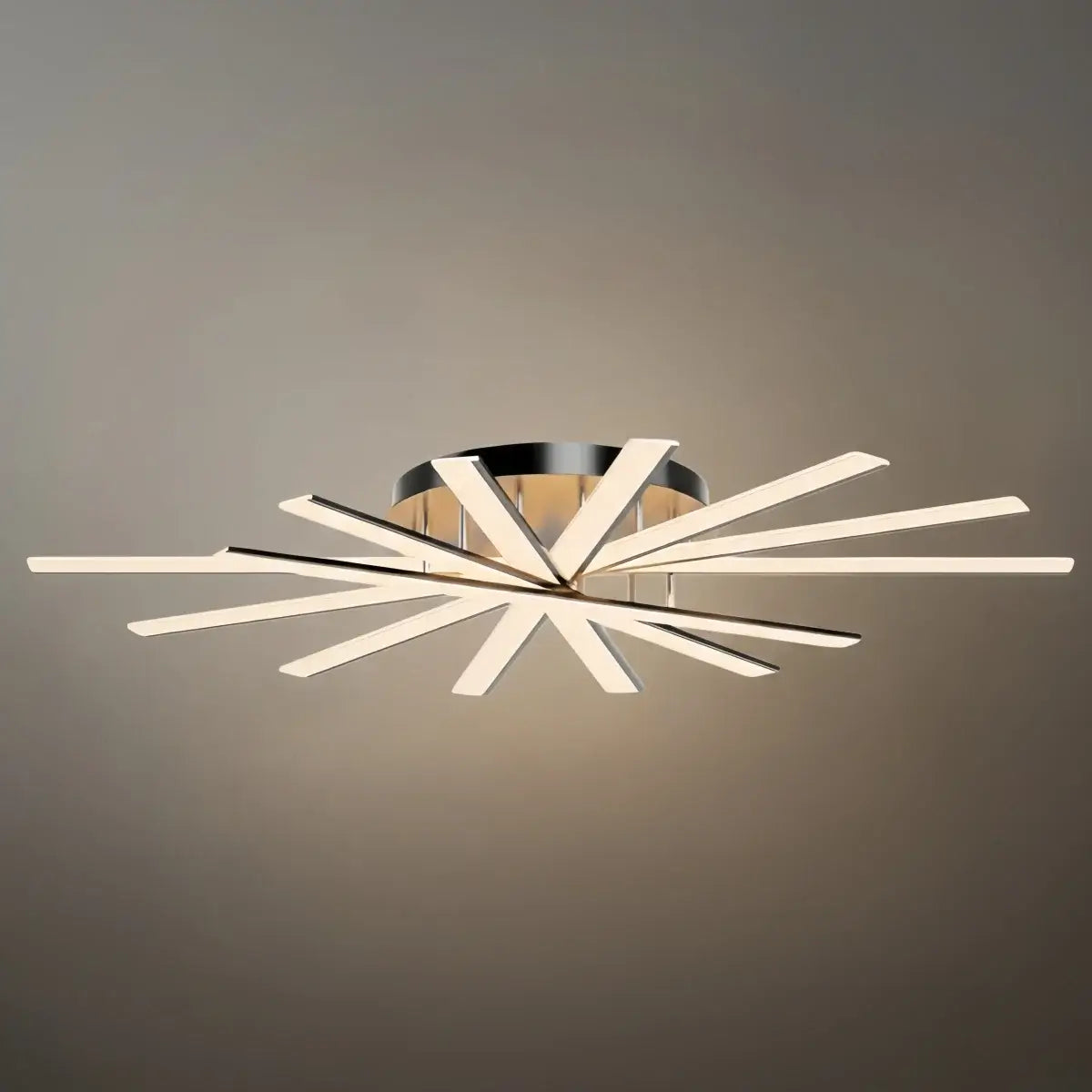 Moderne geometrische lineaire plafondlamp – zwart essenhout/metallisch goud voor woonkamer - Flindria