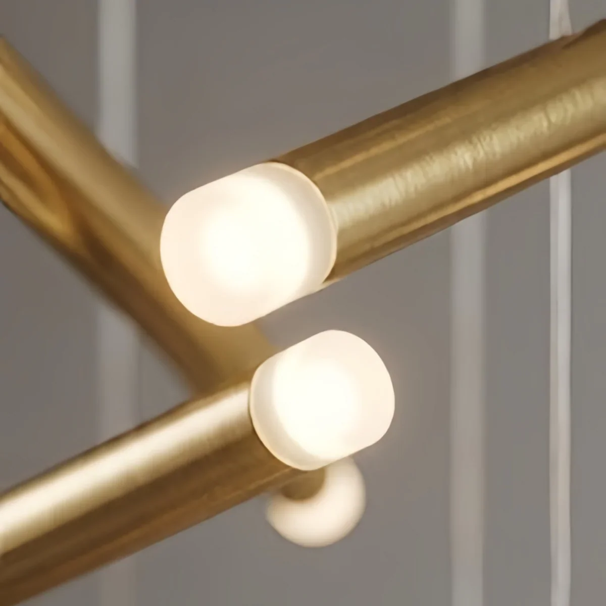 Luxury Flowing Gold Chandelier – Metallic Acrylic Rods Sculptural Cascade for Staircase - Flindria
