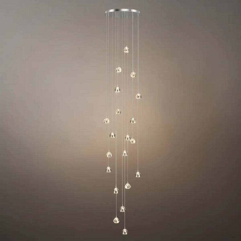 Royal Kristal Kroonluchter – Helder Fonkelende Kristallen met Warme Sfeerverlichting Woonkamer - Flindria