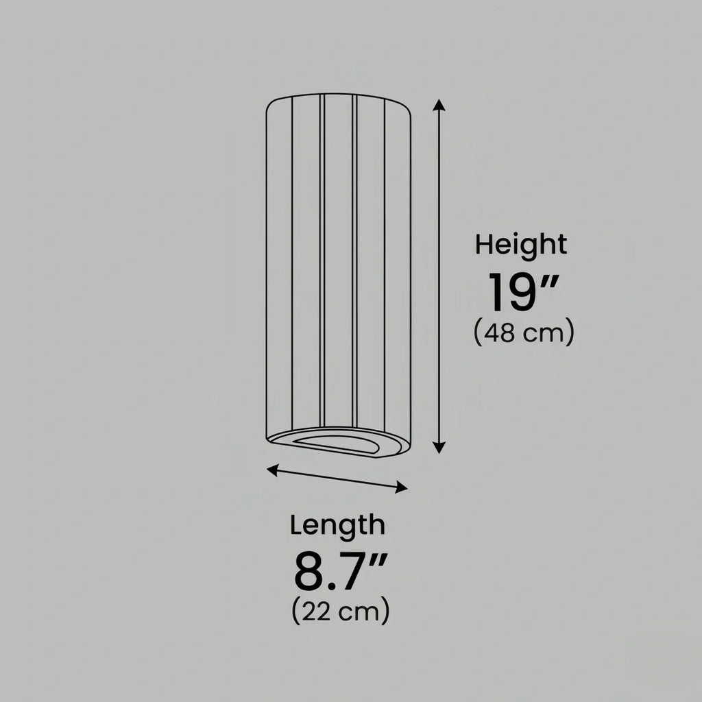 Moderne Verticale Albast Wandlamp – Roestvrij Stalen Frame Hal - Flindria