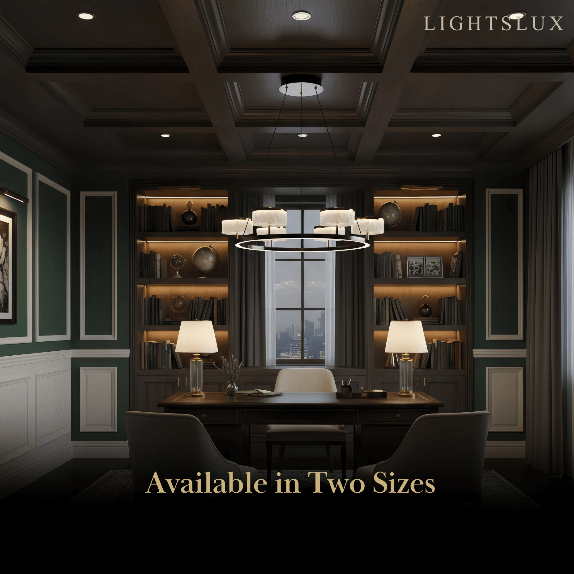 Mid-Century Tiered Hanging Chandelier – Adjustable Gold Pearl Black Dining/Living Room - Flindria
