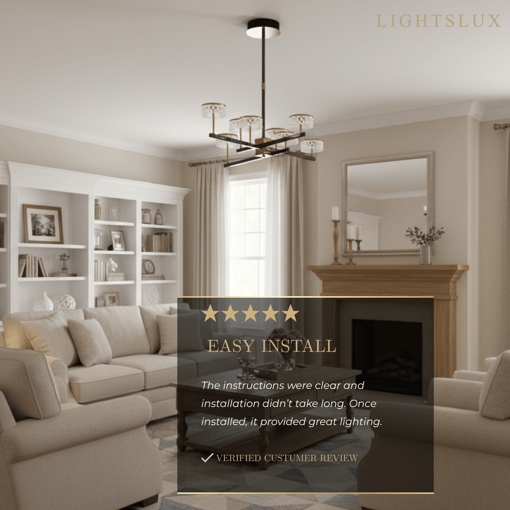 Lustre moderne de luxe à étages perles noires dorées pour salle à manger/salon - Flindria