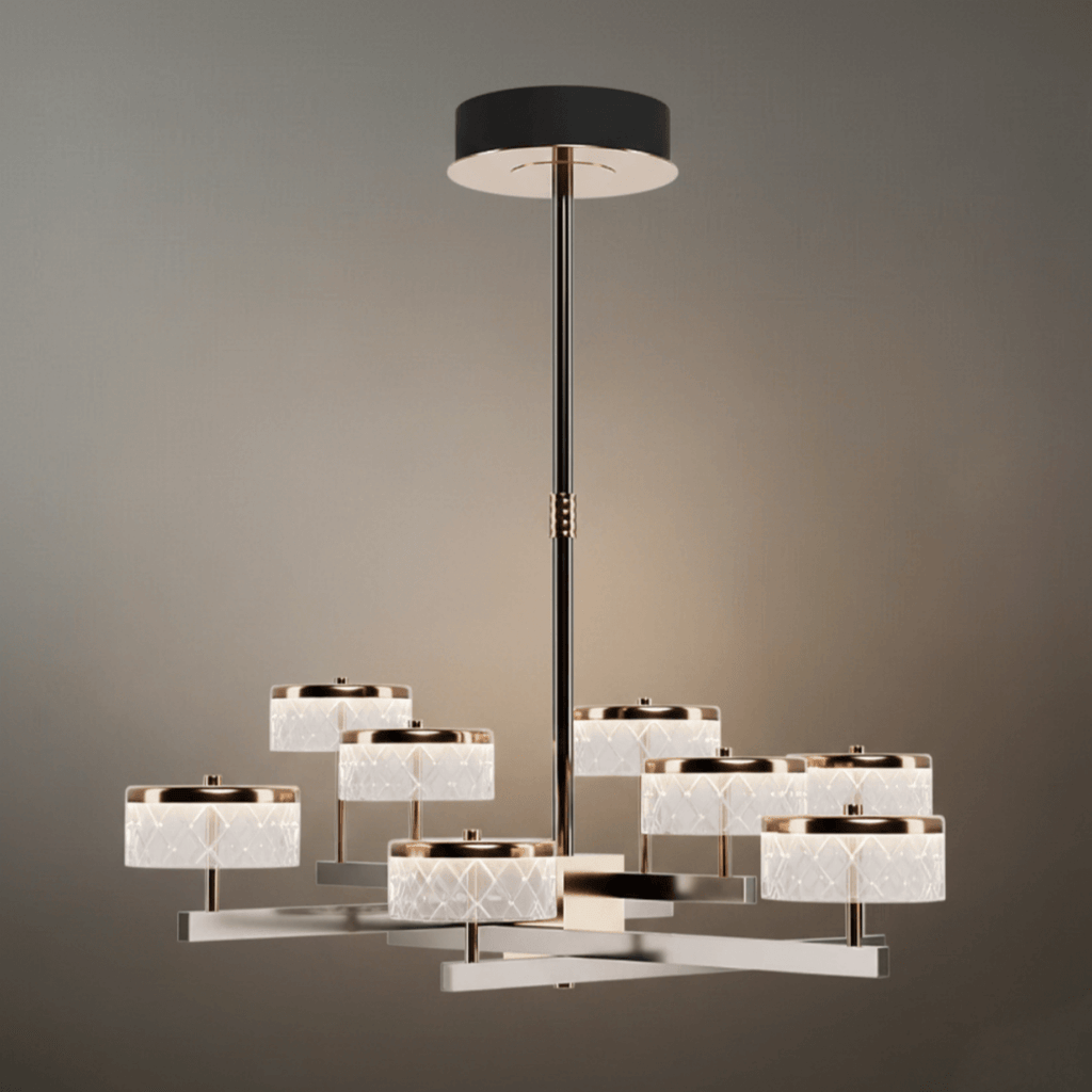 Lustre moderne de luxe à étages perles noires dorées pour salle à manger/salon - Flindria