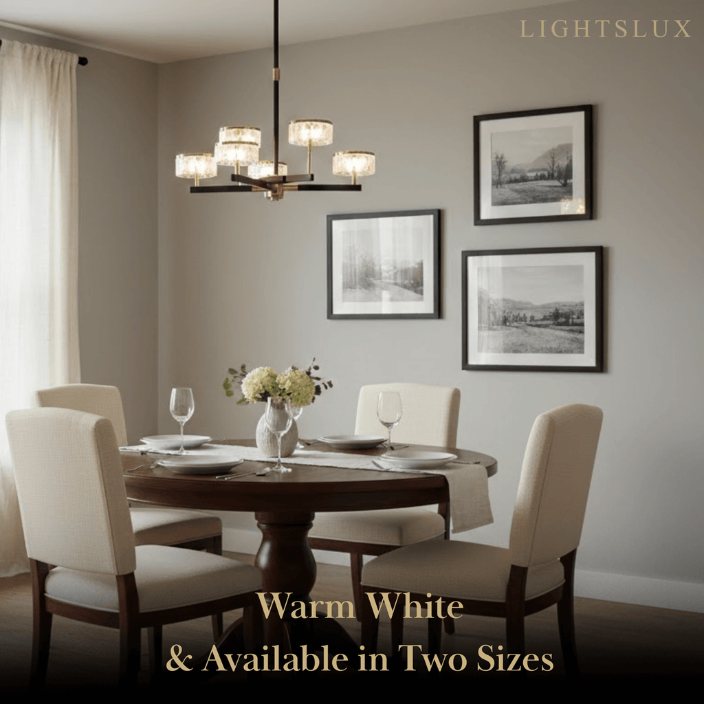 Lustre moderne de luxe à étages perles noires dorées pour salle à manger/salon - Flindria