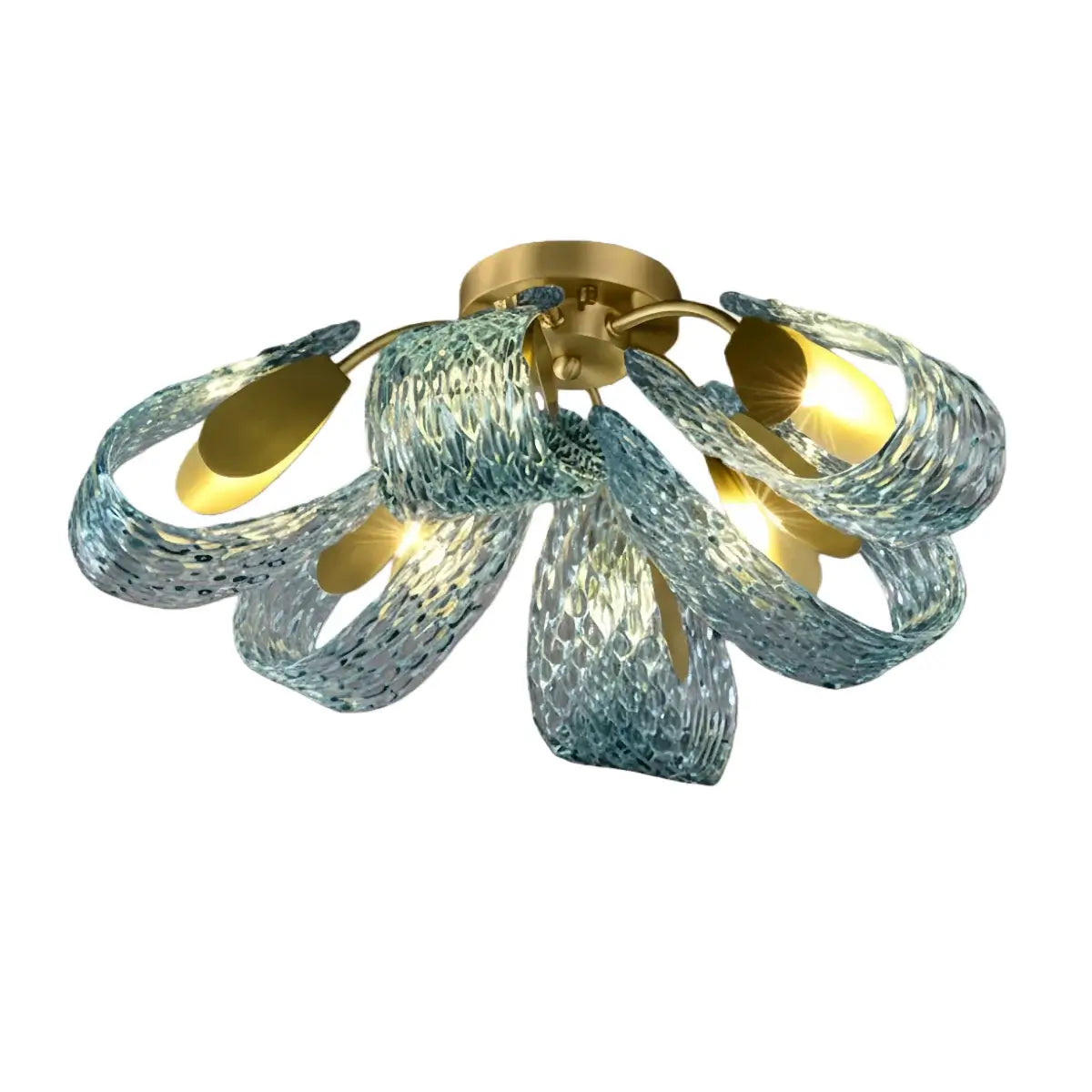 Art Deco Peacock Chandelier – Blue Feather Art Glass Contemporary for Dining Room Bedroom - Flindria
