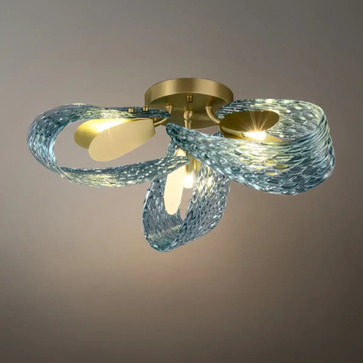 Art Deco Peacock Chandelier – Blue Feather Art Glass Contemporary for Dining Room Bedroom - Flindria