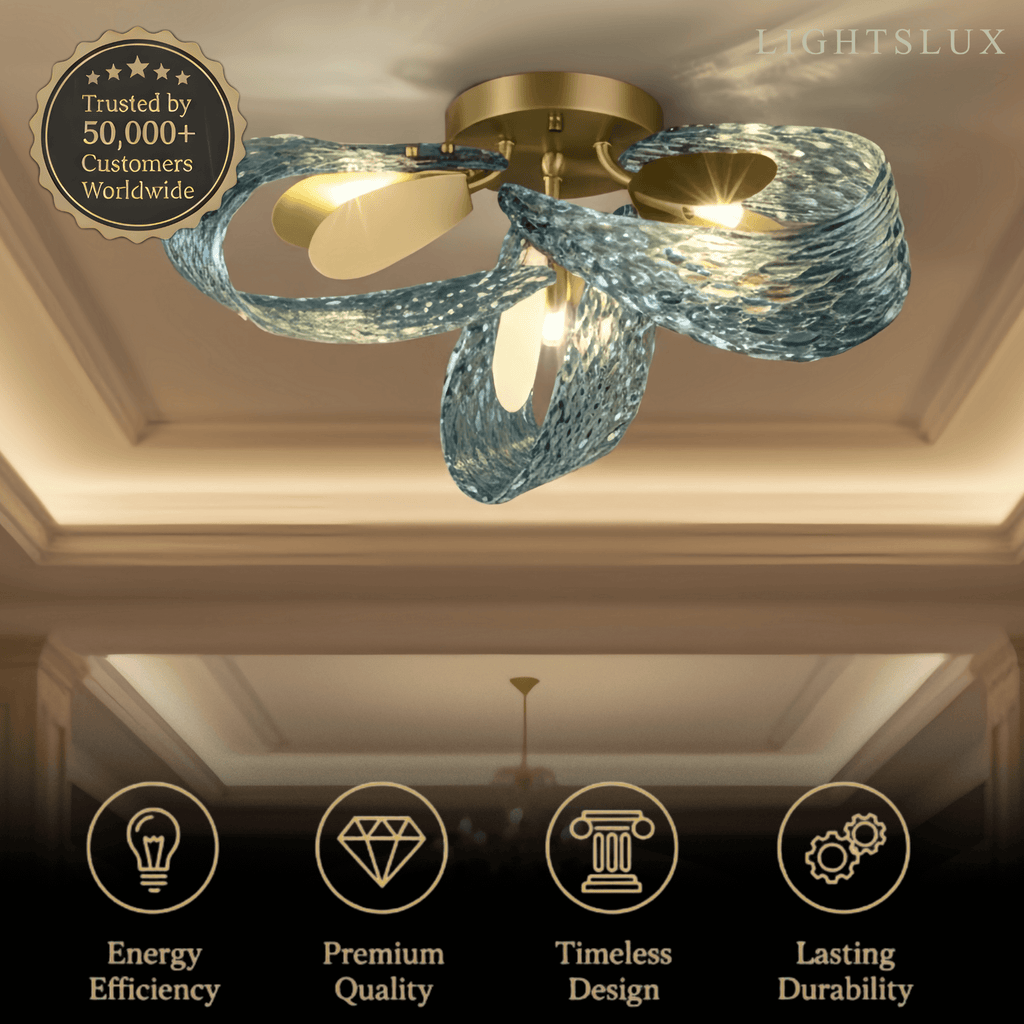 Art Deco Peacock Chandelier – Blue Feather Art Glass Contemporary for Dining Room Bedroom - Flindria