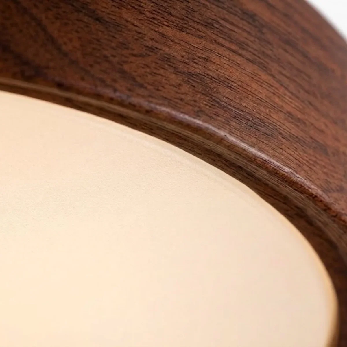 Modern Flush Mount Ceiling Light – Walnut White Metal Acrylic for Bedroom - Flindria