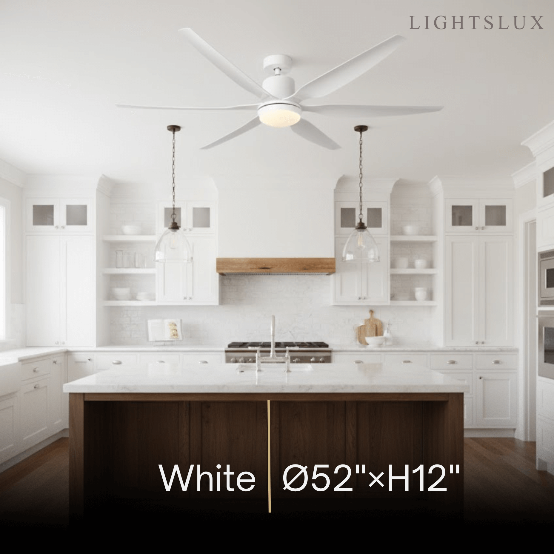 Modern Ceiling Fan Light – Black/Green/Grey/White for Bedroom Living Room - Flindria