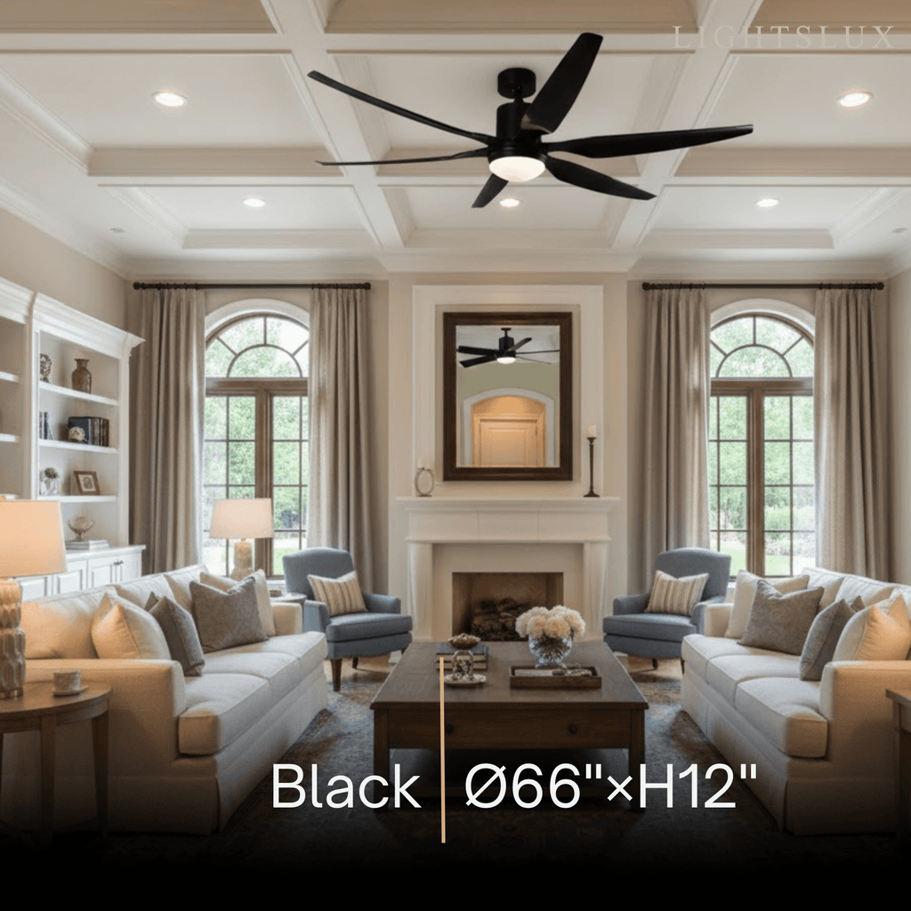 Modern Ceiling Fan Light – Black/Green/Grey/White for Bedroom Living Room - Flindria