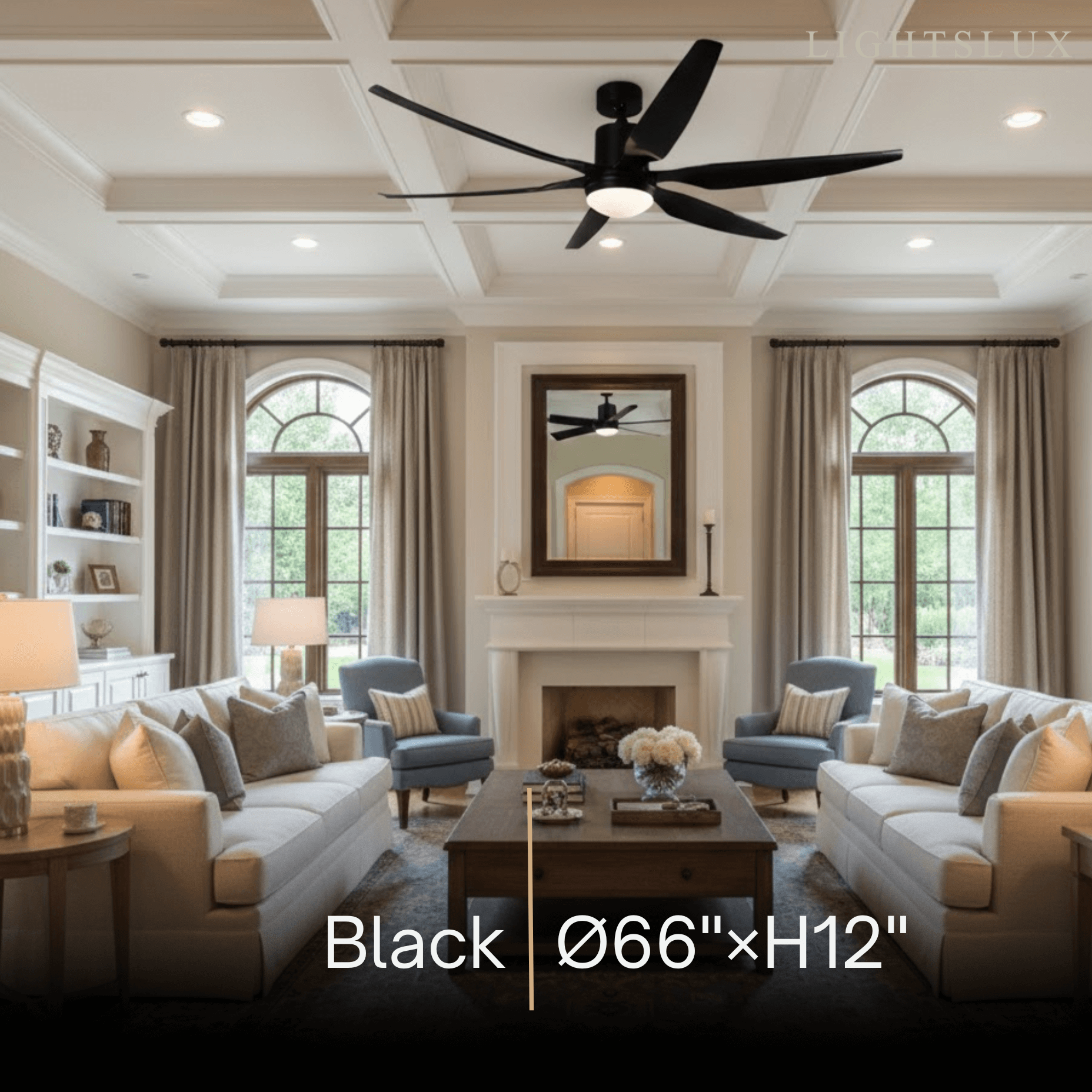 Modern Ceiling Fan Light – Black/Green/Grey/White for Bedroom Living Room - Flindria