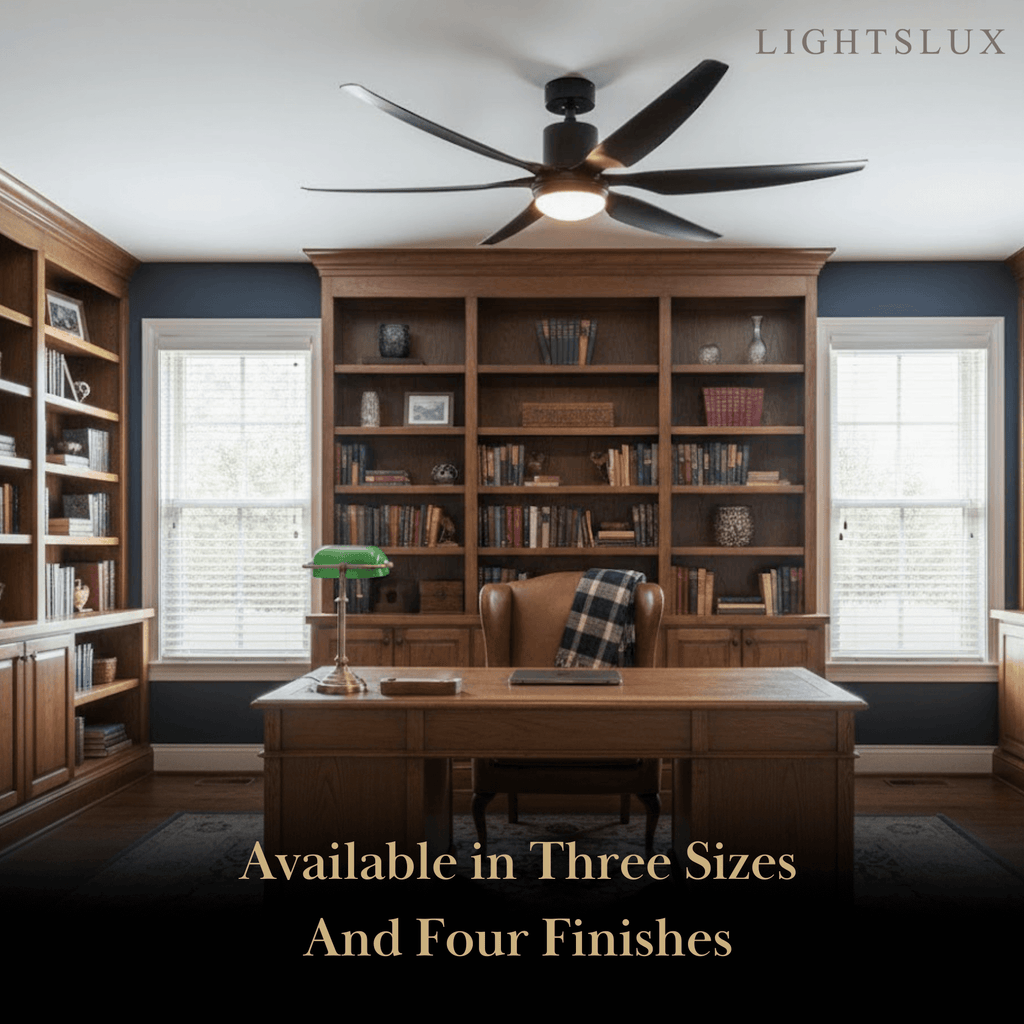 Modern Ceiling Fan Light – Black/Green/Grey/White for Bedroom Living Room - Flindria